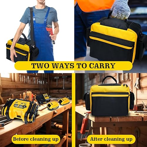 Miniatura 7 de AZURAOKEY Funda para compresor de aire compatible con DEWALT DCC020IB 20V Max inflador de neumáticos, bolso a prueba de golpes con bolsillo para