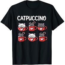 Catpuccino Coffee Kawaii Cat Anime Otaku Cappuccino T-Shirt for Men Women Kids