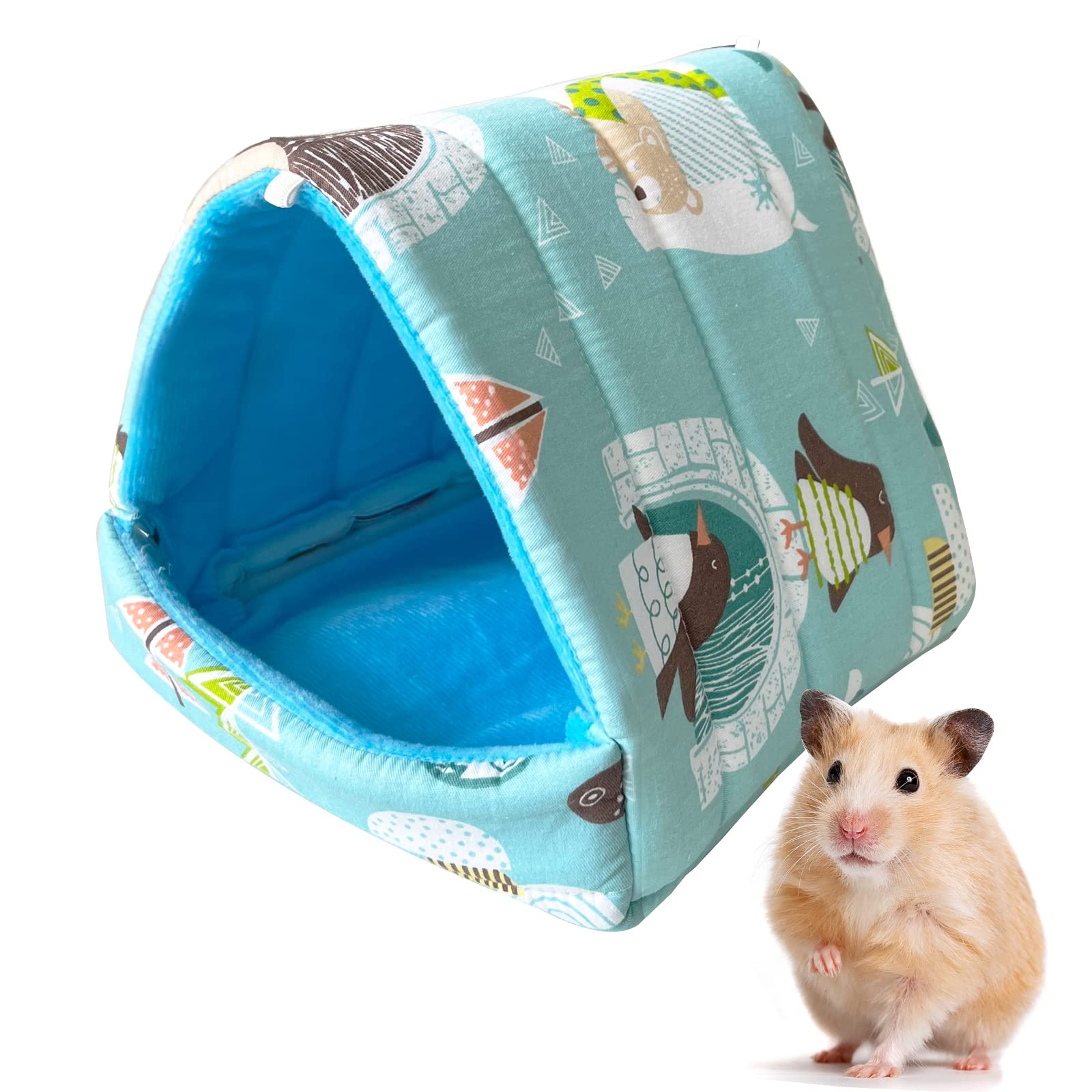 Fayemint Cama Hamster, Cama Conejillo Indias, Cama de Hamster Azul, para Hámsters, Chinchillas, Ardillas, Conejos Jóvenes y Otros Animales Pequeños (Azul)
