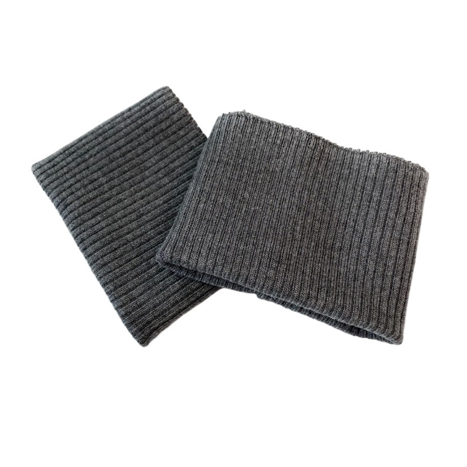 Elastic Ribbed Cuffs 2 * 2Thick Cotton Thick Stretch Knit Sweater Arms Cuff Leg Rib Jersey Ribbed Trim Fabric for Down Coat Elastic Cuffs Ribbed (Color : Dark Gray, Size : 7.5cmX9.5cm)