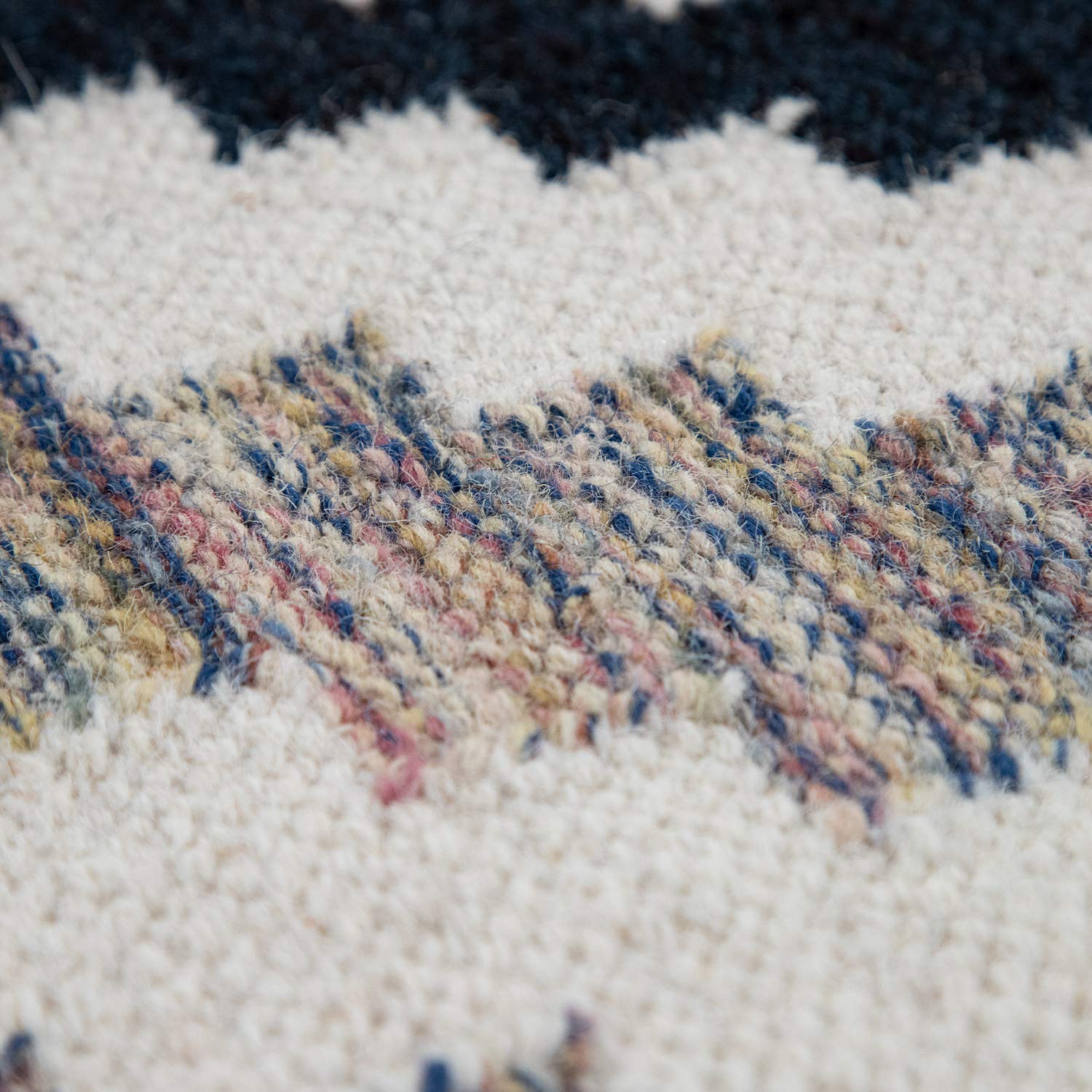 TT Home Tapis Salon Design Ethnique Tissé Main avec Laine Et Coton Multicolore, Dimension:200x300 cm
