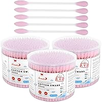 Vista 28 de Hisopos de algodón negro con punta de precisión, 400 unidades, brotes de algodón orgánico puntiagudo, doble cara, firmemente envueltos, punta