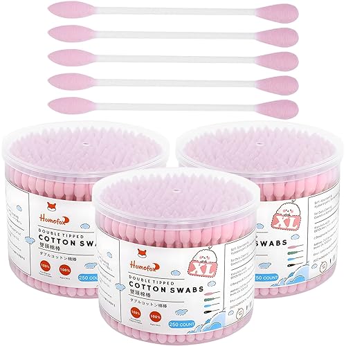 Miniatura 28 de Hisopos de algodón negro con punta de precisión, 400 unidades, brotes de algodón orgánico puntiagudo, doble cara, firmemente envueltos, punta