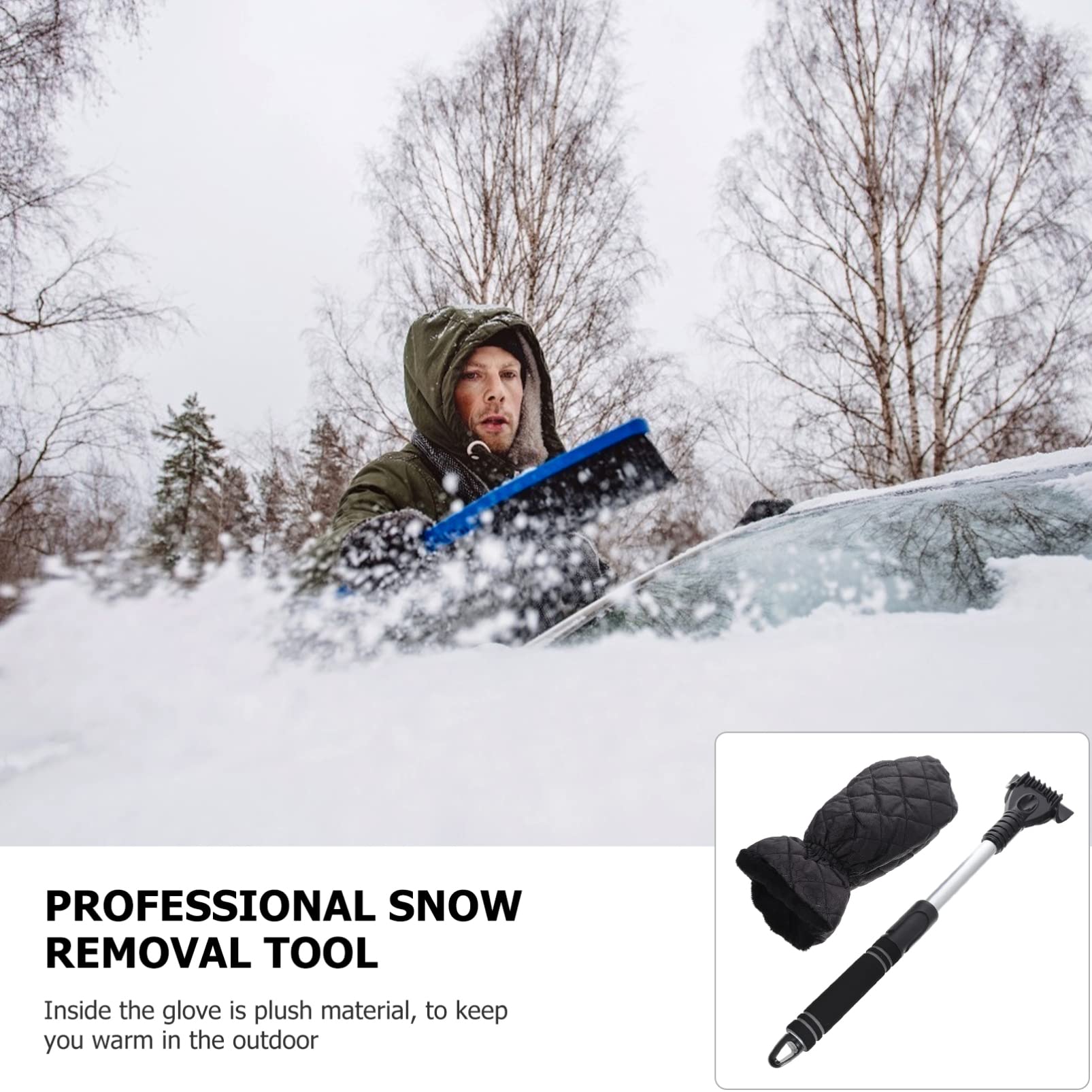 INOOMP Wintergloves 1pc Snow Shovel Keep Warm Snow Machine Eva Snow Scoop