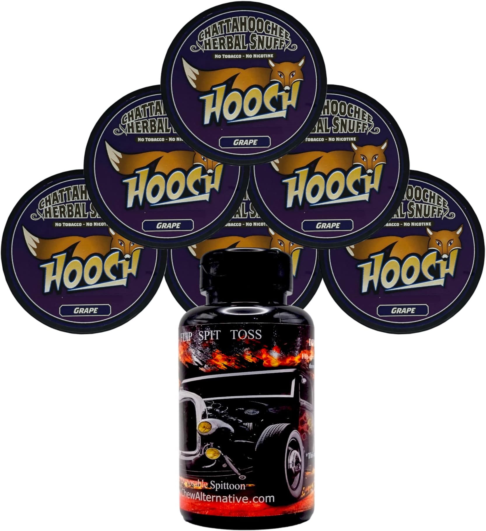 DC Crafts NationMud Bud Spittoon with 6 Cans Hooch Herbal Snuff Grape Rough - Hot Rod