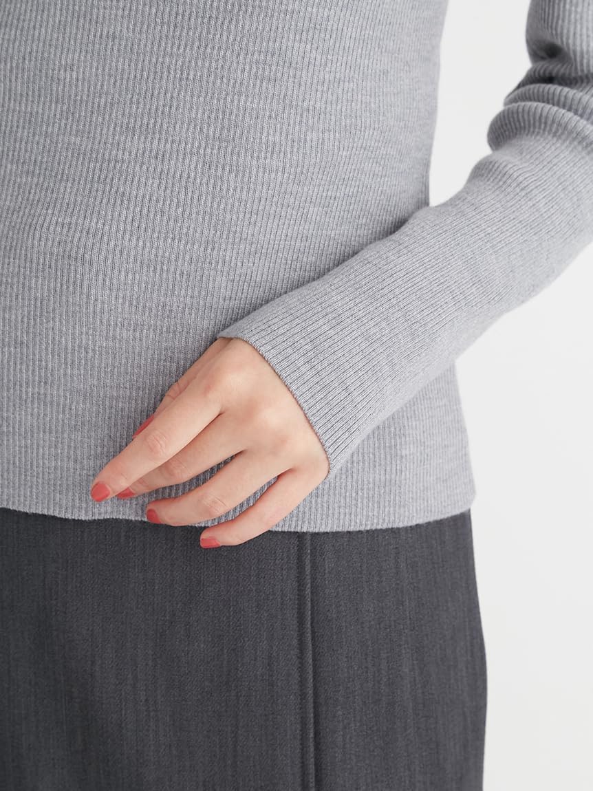 Amazon | [セルフォード] シルク混衿付きニットプルオーバー