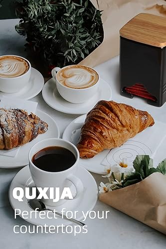 Miniatura 3 de Bolsa de té de cerámica organizador organizador Caddy Holder con tapa (negro)