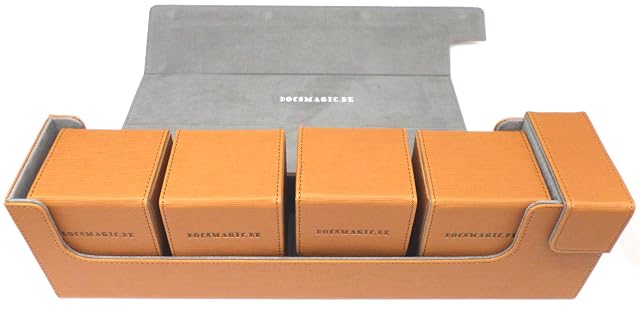 docsmagic.de Premium Magnetic Tray Long Box Oro Large + 4 Flip Boxes - Oro