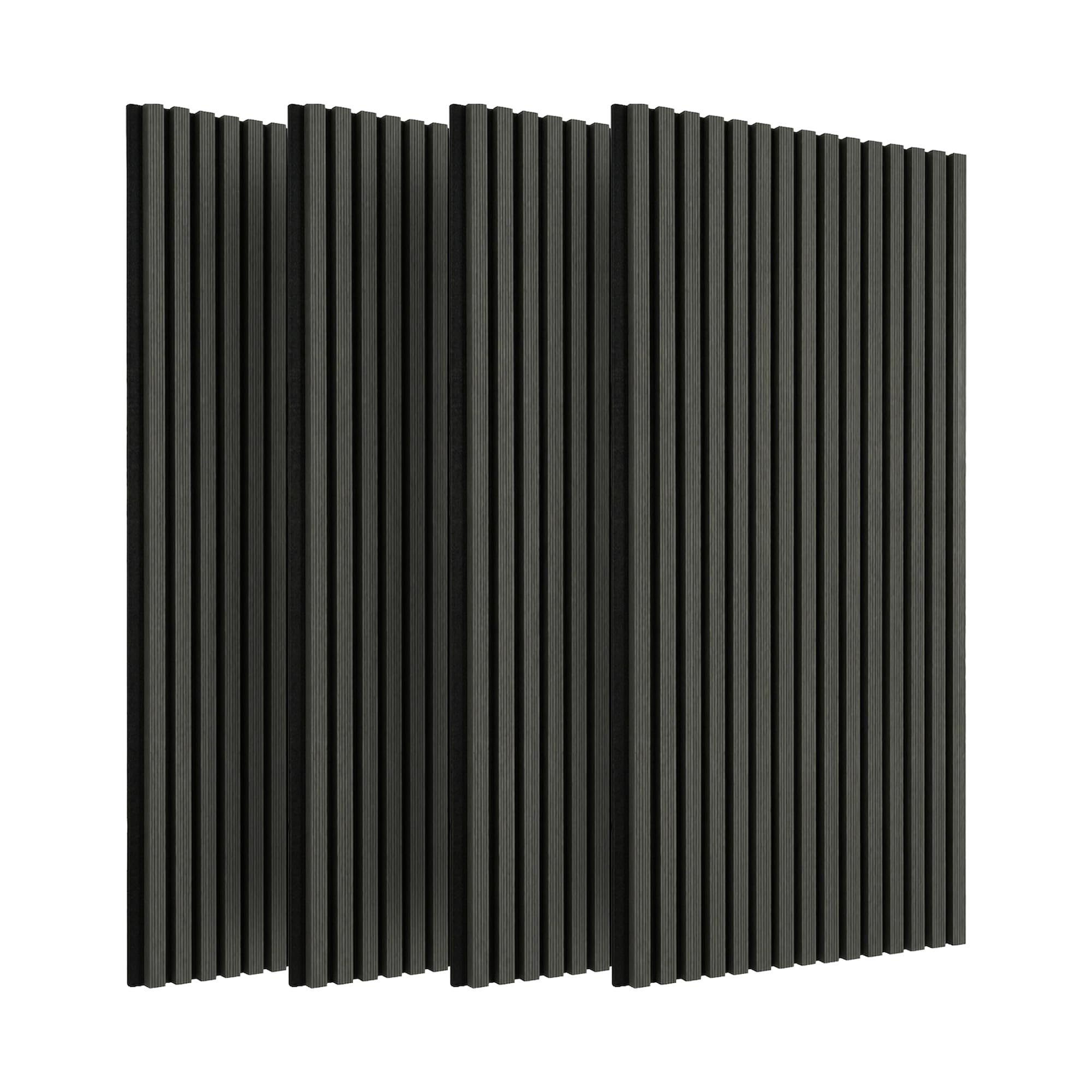 IZODEKOR 3D Wall Panels, Wood Sound Insulation, Sound Absorber Acoustic Panels, Wood, Wall Decoration Living Room, Wall Cladding Indoor, Sound Protection, Set of 4, Dark Wood