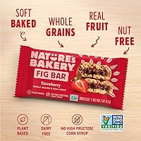 Vista 4 de Nature's Bakery Whole Wheat Fig Bars, Strawberry, Real Fruit, Vegan, Non-GMO, Breakfast Bar, 7 boxes with 12 twin packs (84 twin packs)