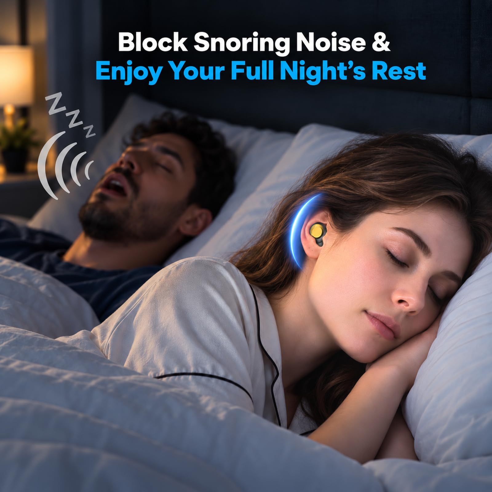 Ear Plugs for Sleeping, Ultra Soft & Reusable Silicone Earplugs | Customizable Fit | 45dB Noise Reduction, Hearing Protection with 8 Tips for Sleep, Travel, Sensitivity, Deep Focus, Gold — Amazon image 2