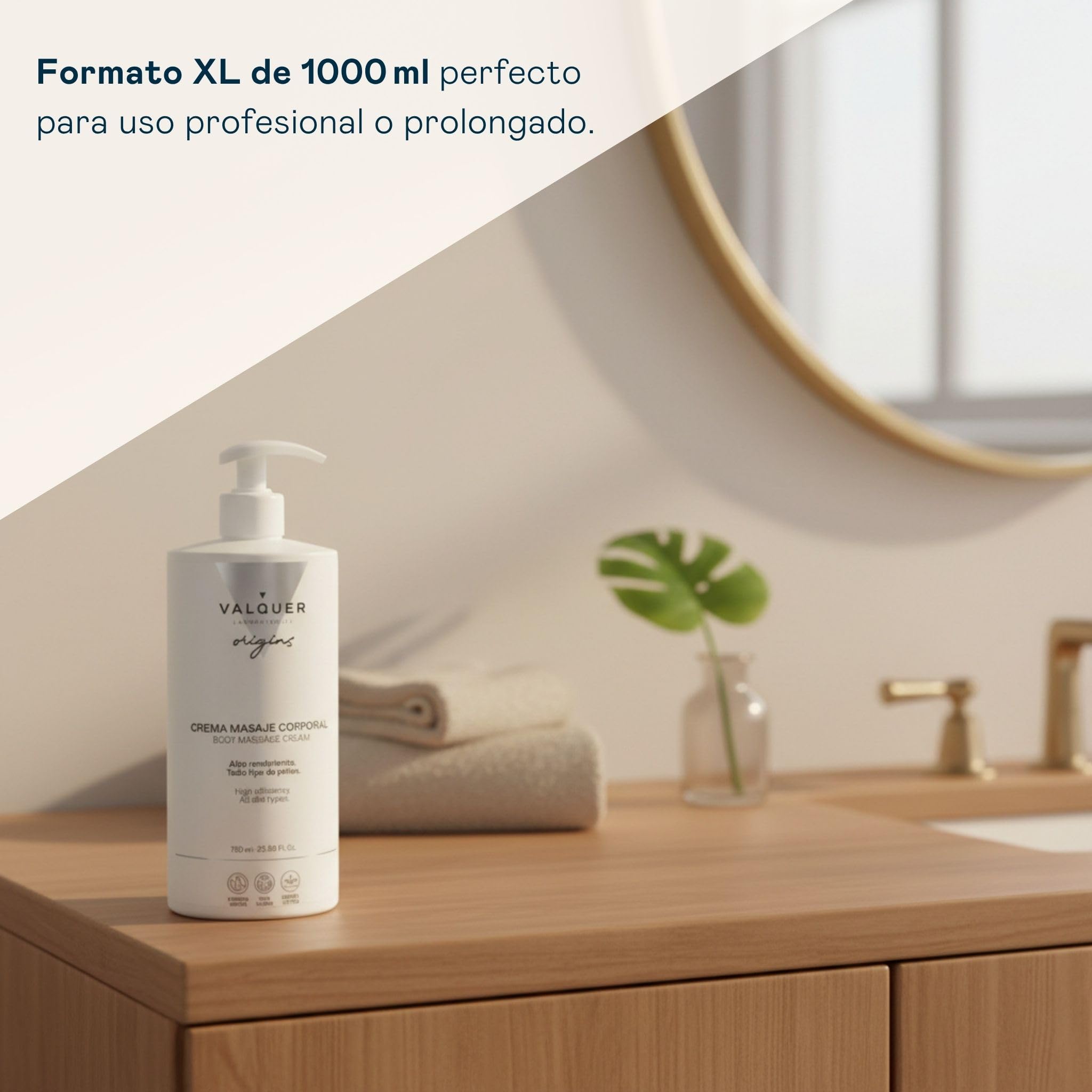 D'Bullón Crema de Masaje Corporal de Alto Rendimiento - Hidratación Profunda, Flexibilidad y Relajación Muscular, Ideal para Profesionales, Fórmula Rica y No Grasa, 1000ml, Gran Tamaño Económico