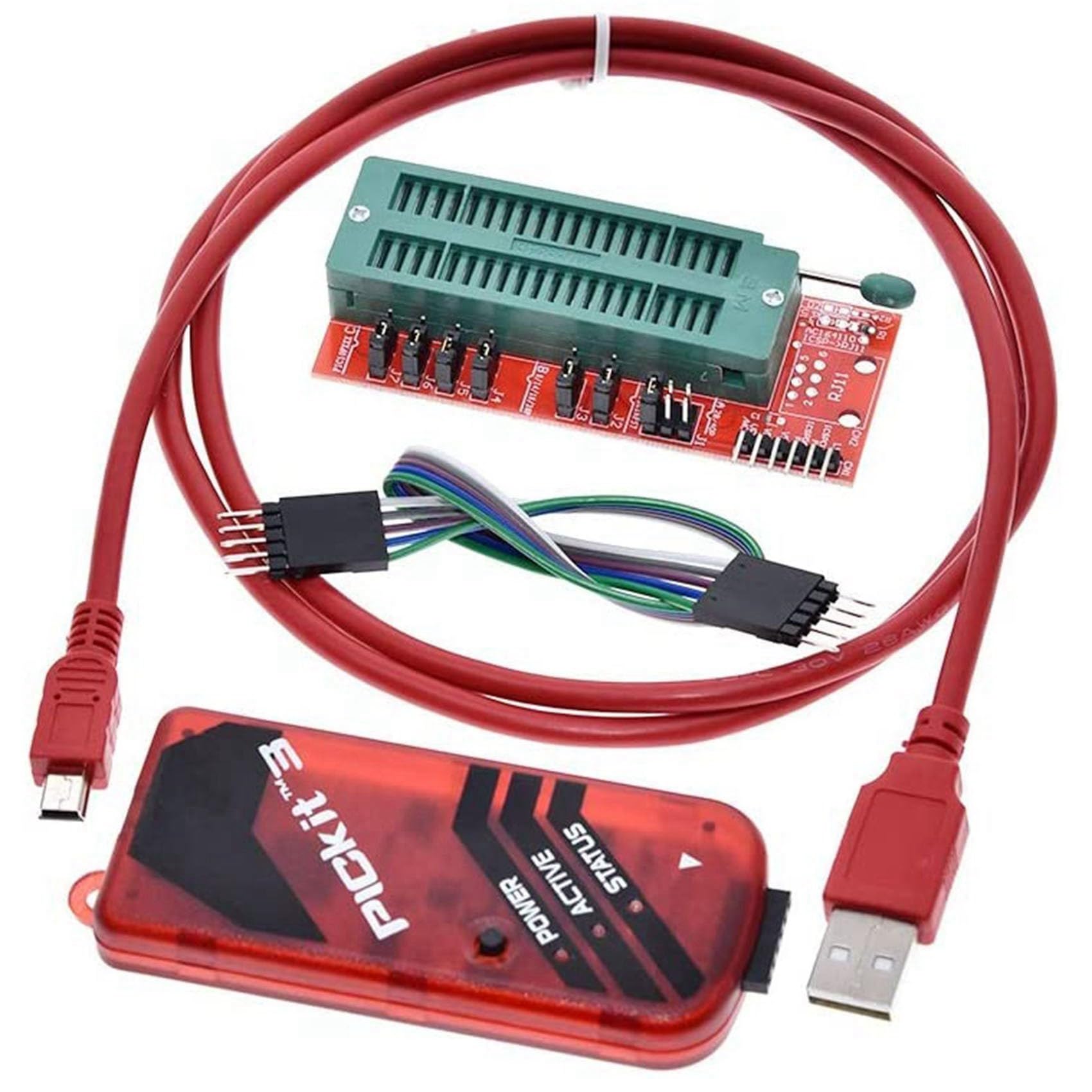 4X PICKIT3 Programmer + PIC ICD2 PIC Kit 2/3 Programmierung Adapter Universal Programmierer Sitz FZ0508