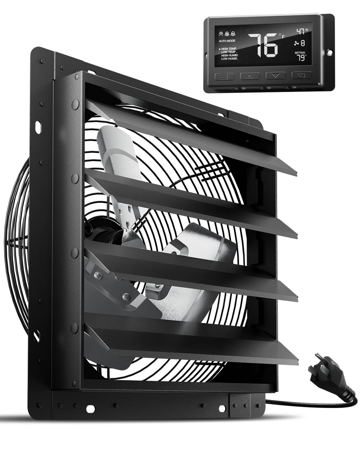 Amazon.com - HG Power 14 Inch Attic Fan with Thermostat, Shutter