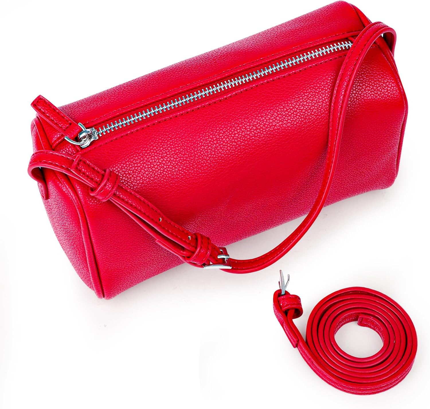 Crossbody Purses for Women，Small Top Handle Hobo Purse and Cylinder Shoulder Bag with Adjustable Strap