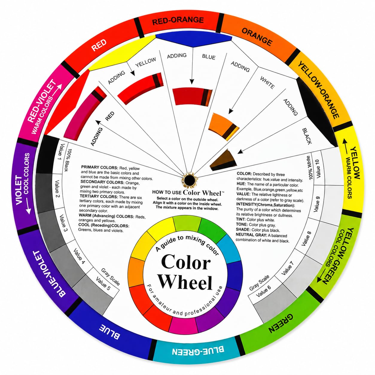 Namma Ooru Tailor Color Wheel for Tailoring & Sewing | Color Mixing Wheel for Fabric Matching | Portable Color Combination & Shade Matching Wheel for Fashion Designers, Textile.-image-3