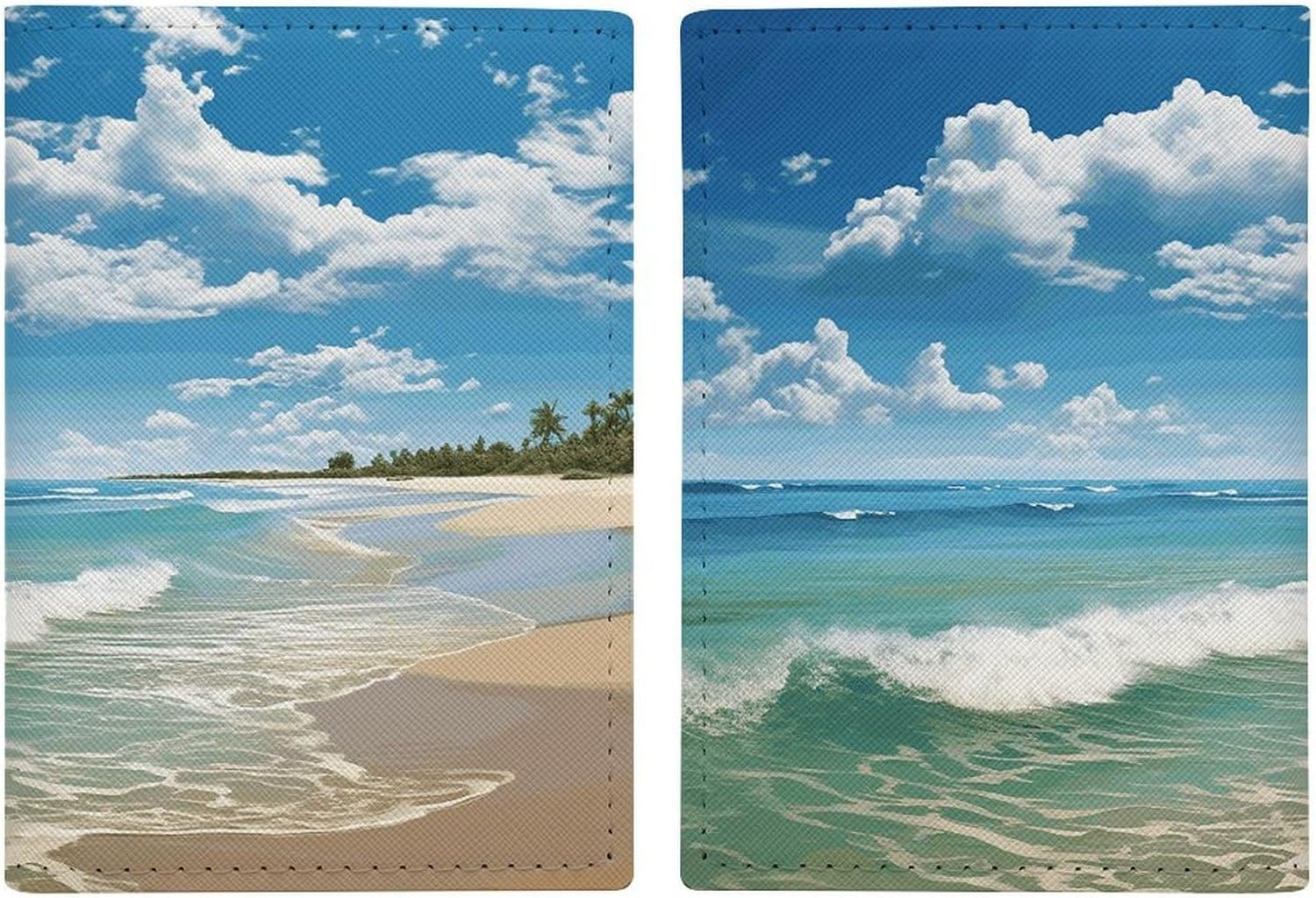 Sandy Beach Passport Holder Portable Passports Cover with Card Slot Passports Protector Passport Wallet
