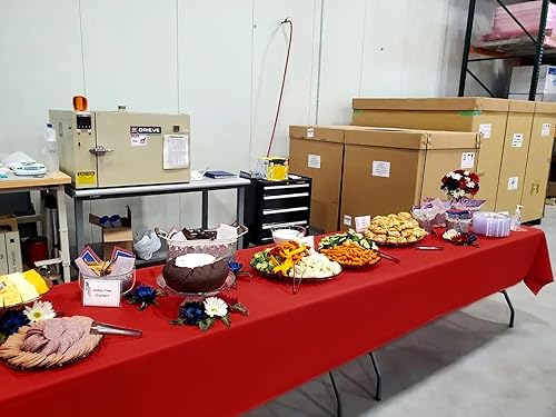 Miniatura 6 de Paquete de 12 manteles rectangulares de poliéster de 60 x 126 pulgadas para mesas rectangulares de 8 pies, resistentes a las manchas y a las