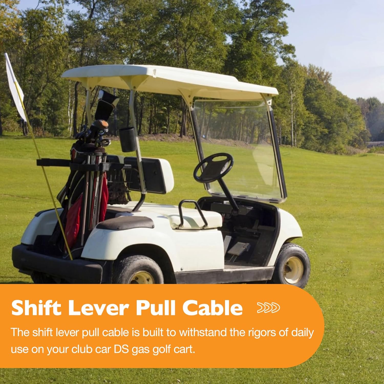 New Upgrade 101951501 Transmission Shift Forward & Reverse Cable Replacement for Club Car DS 1998-up Gas Golf Cart, Replace OE Number 101951401 103379501