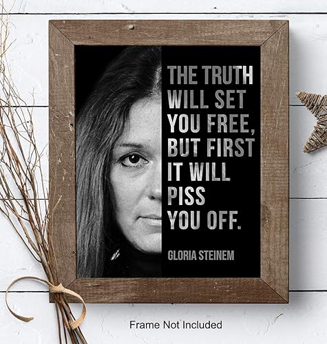 Miniatura 7 de Gloria Steinem, Room Decor for Women - Home, Bedroom Wall Art Decoration - Feminist Gift for Her, Girlfriend, Wife, Gay, Lesbian, Woman - 8x10