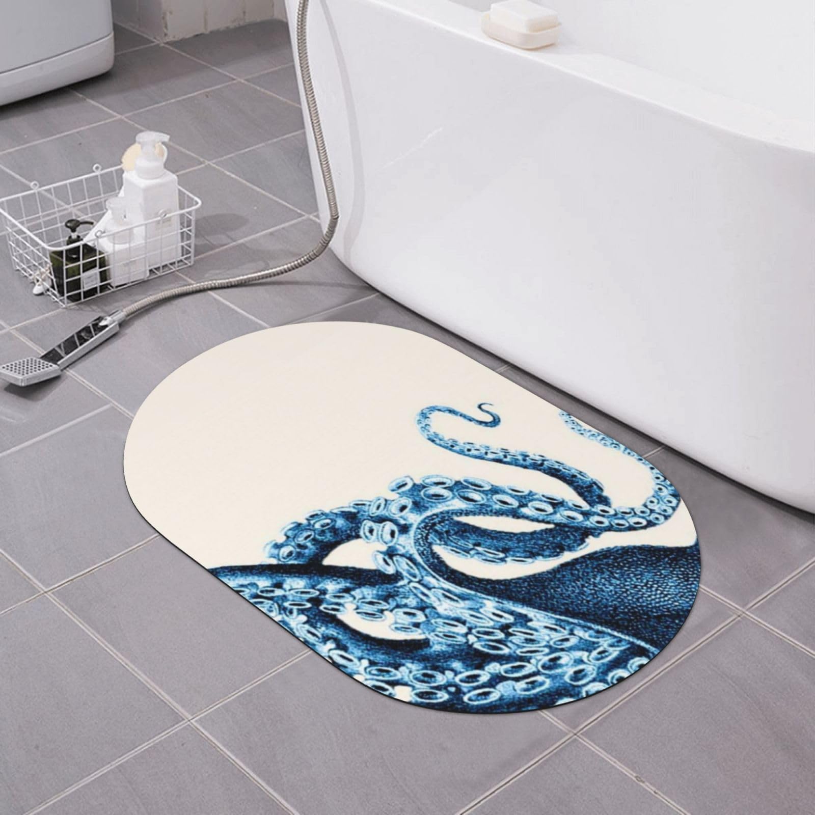Paillasson pieuvre antidérapant de maison tapis de cuisine séchage rapide 40x60