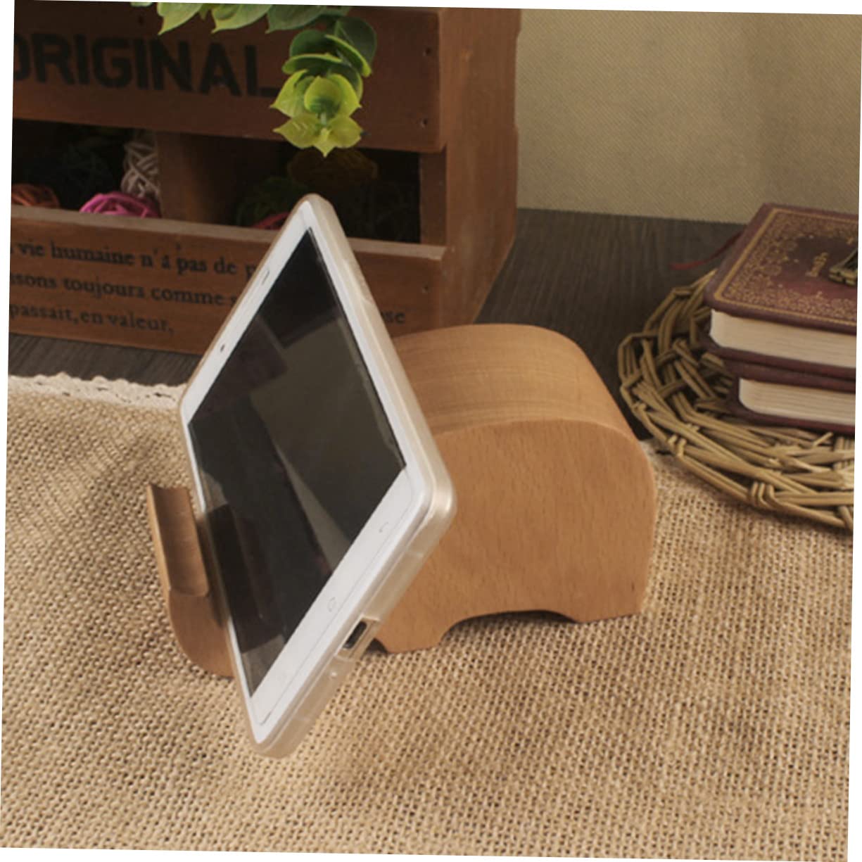 Hemobllo 2 Pz porta telefono multifunctional phone holder accessori per cellulari supporto per telefono porta cellulare supporto telefono scrivania supporto per cellulare da tavolo Di legno
