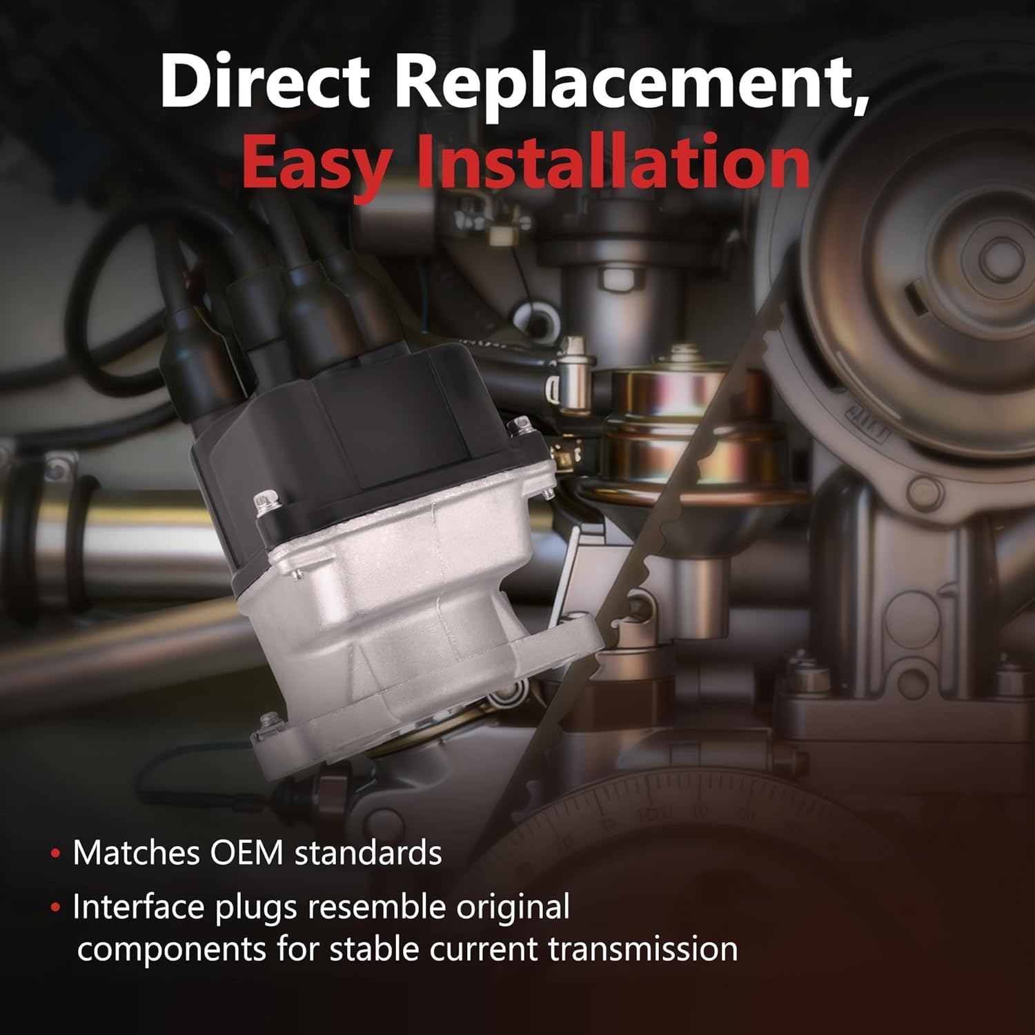 HYR Ignition Distributor with Cap and Rotor Fits Honda 1998-2002 Accord LX EX SE 2.3L, 1998-1999 Acura CL 2.3L, Replaces 30100-PAA-A01 30100-PAA-A02 D4T9703