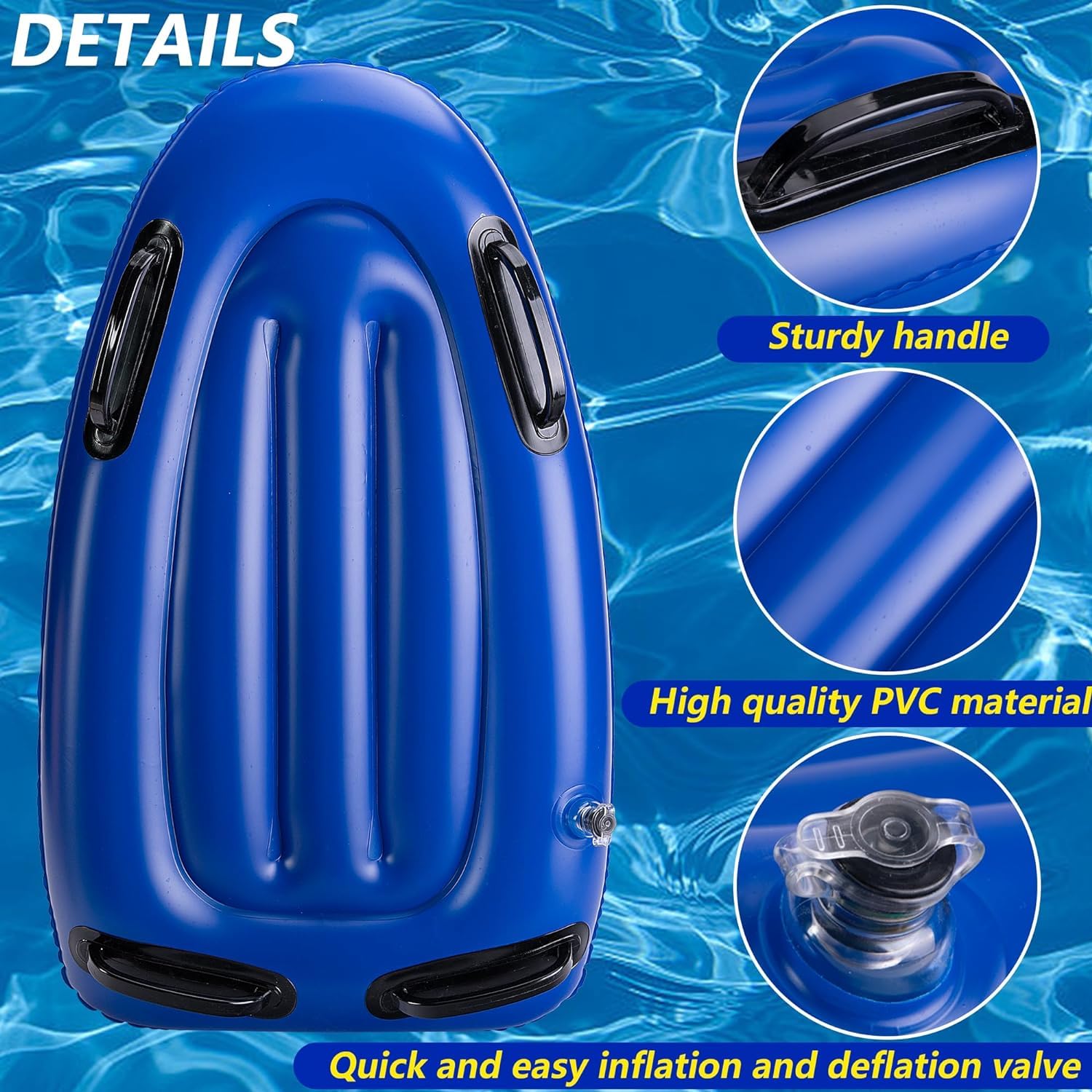 Erwachsene Schwimmbrett - Aufblasbares Bodyboard -Schwimmende Trainingshilfe Kickboard- Schwimmhilfen Schwimmboard Für Schwimmübungen