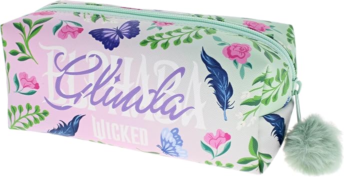 Blueprint Collections Wicked Pencil Case with Pom-Pom | Back to School Stationery for Kids | Wicked Accessories & Gifts