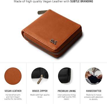 DailyObjects Slim Zip Around Wallet - Vegan Leather Bifold With Coin Pocket & Card Slots (Green Quad) - View #10