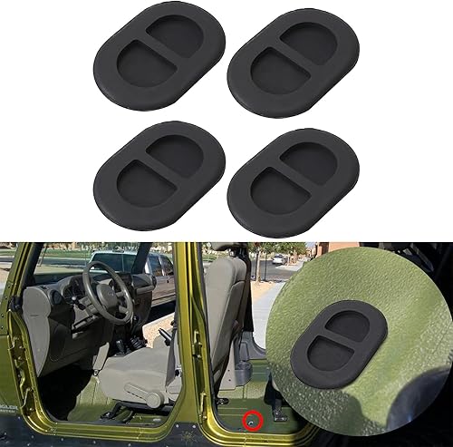 Miniatura 5 de Tapones de suelo para Jeep Wrangler de goma para el suelo, tapones de drenaje para Jeep Wrangler JK JKU JL JLU Gladiator JT 2007-2021 - 68194821AA -