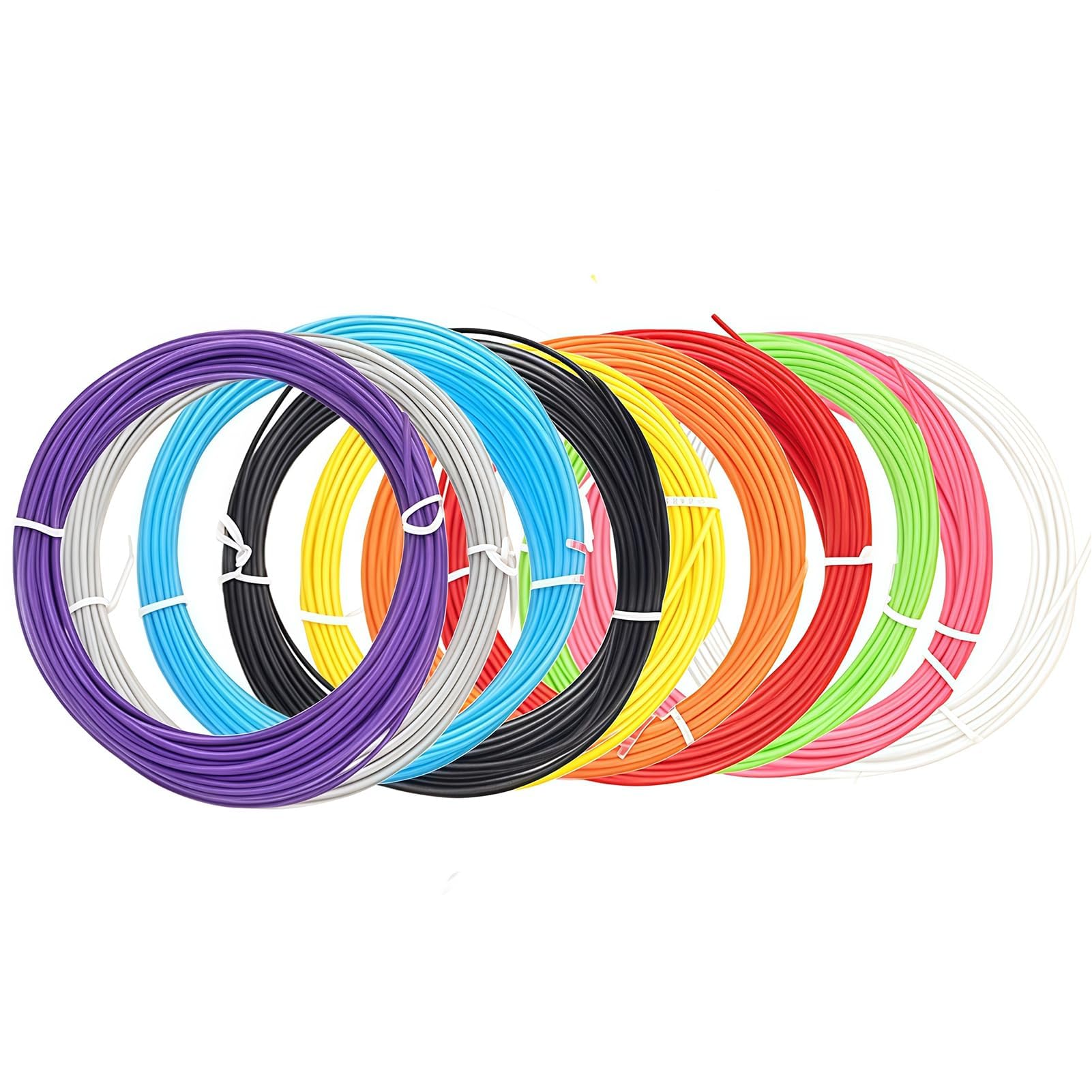 filamentos lapiz 3d, Filamento PLA 1,75 mm para bolígrafos 3D - 50 metros en 10 colores vibrantes, recargas ecológicas y no tóxicas, compatibles con la mayoría de bolígrafos 3D profesionales