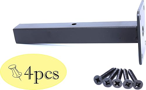 Miniatura 3 de 4 piezas de pared de hierro forjado 6 pulgadas soporte cuadrado estantería estante de pared colgante de pared división soporte soporte estante capa