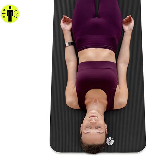 HyperMotion Tapis de Yoga NBR 183x61 cm (Épaisseur 0,8 cm et 1,5 cm) Antidérapant, avec Sangle de Transport et d’Étirement, Tapis Fitness pour Pilates et Relaxation - 7
