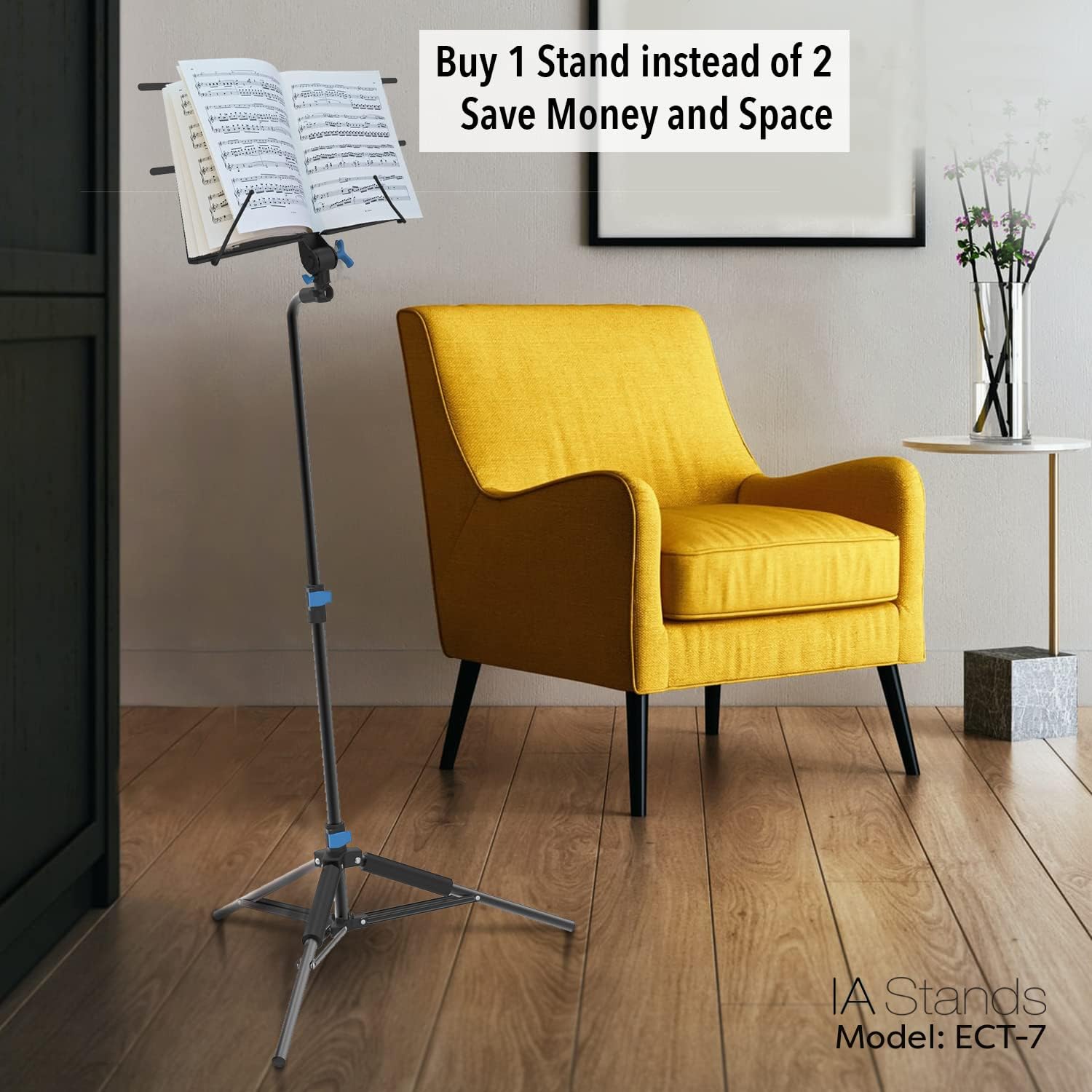 IA Stands ECT7 Guitar Stand with Music Sheet Stand