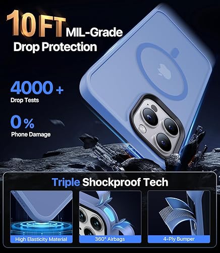 Miniatura 4 de Funda magnética diseñada para iPhone 12 Pro Max compatible con Magsafe protección contra caídas de grado militar Funda protectora a prueba de golpes