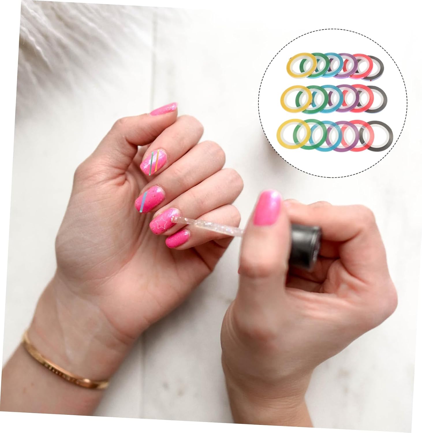 CALLARON 90rolls Nail Striping Tape Nail Decoration Stickers for Creative Art Self-Adhesive for Manicure Designs and Art Enthusiasts