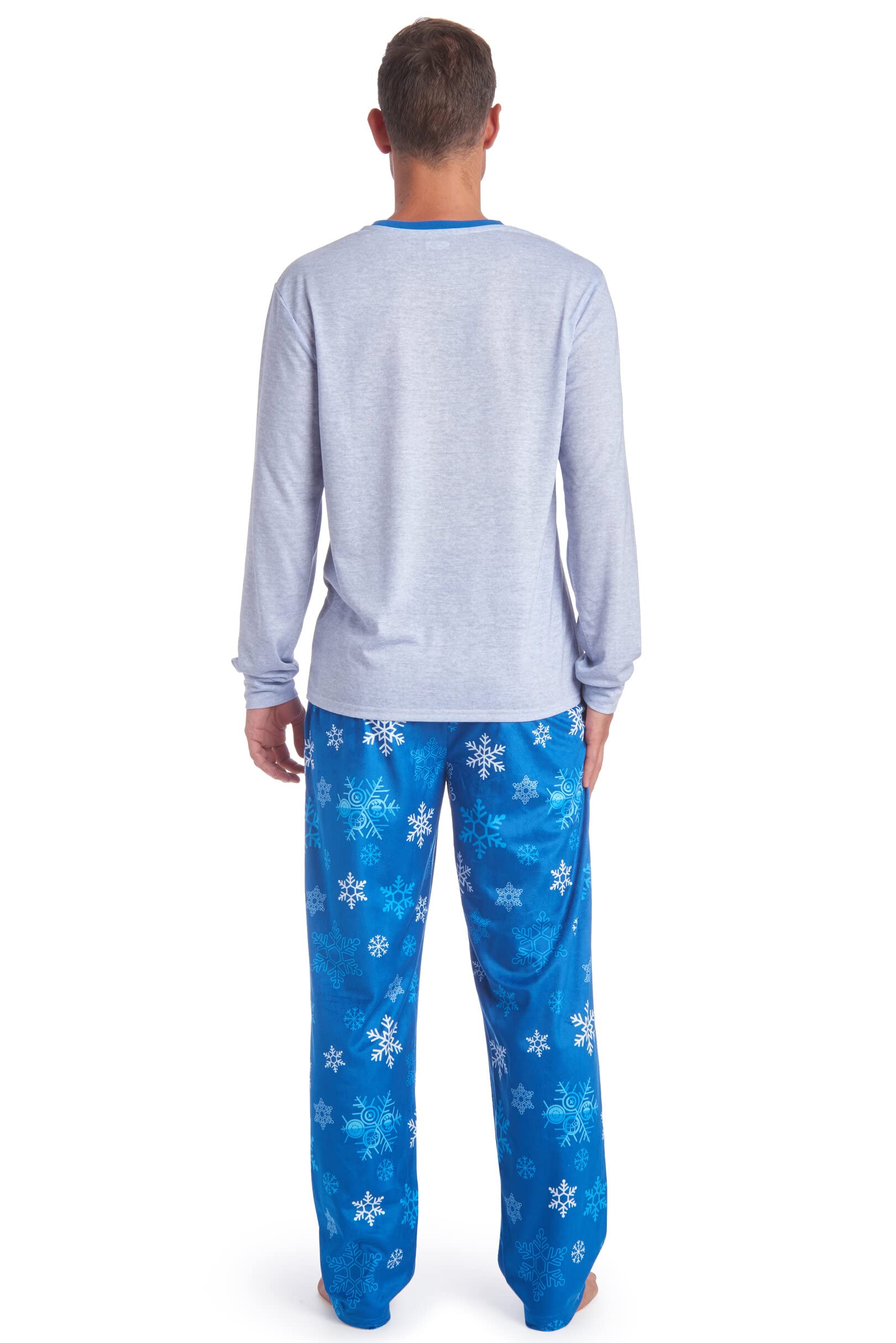 Marvel Avengers Captain America Hulk Iron Man Christmas Mens Pajama Shirt and Pants Sleep Set blue / gray XX-Large