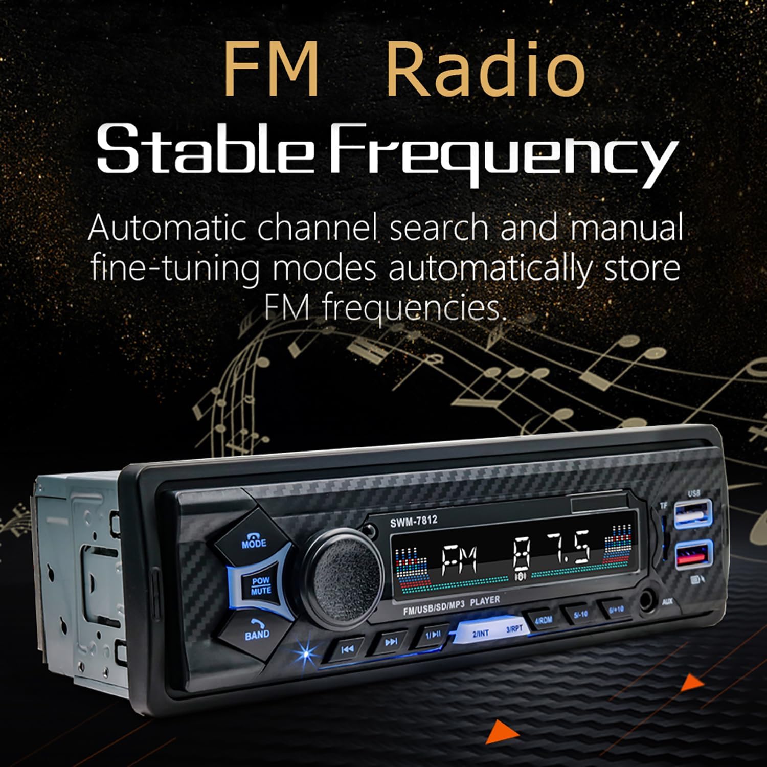 FM Radio display on car stereo