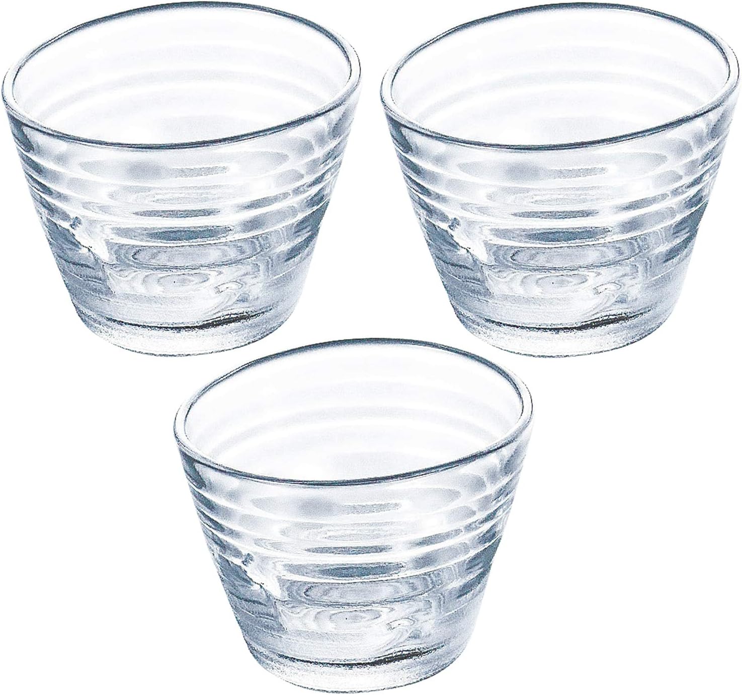 東洋佐々木ガラス Toyo Sasaki Glass P-37303-JAN Tsuyu Pot, Approx. φ5.0 x 2.5 inches (12.7 x 6.4 cm), Minamo, Made in Japan, Dishwasher Safe, Set of 3