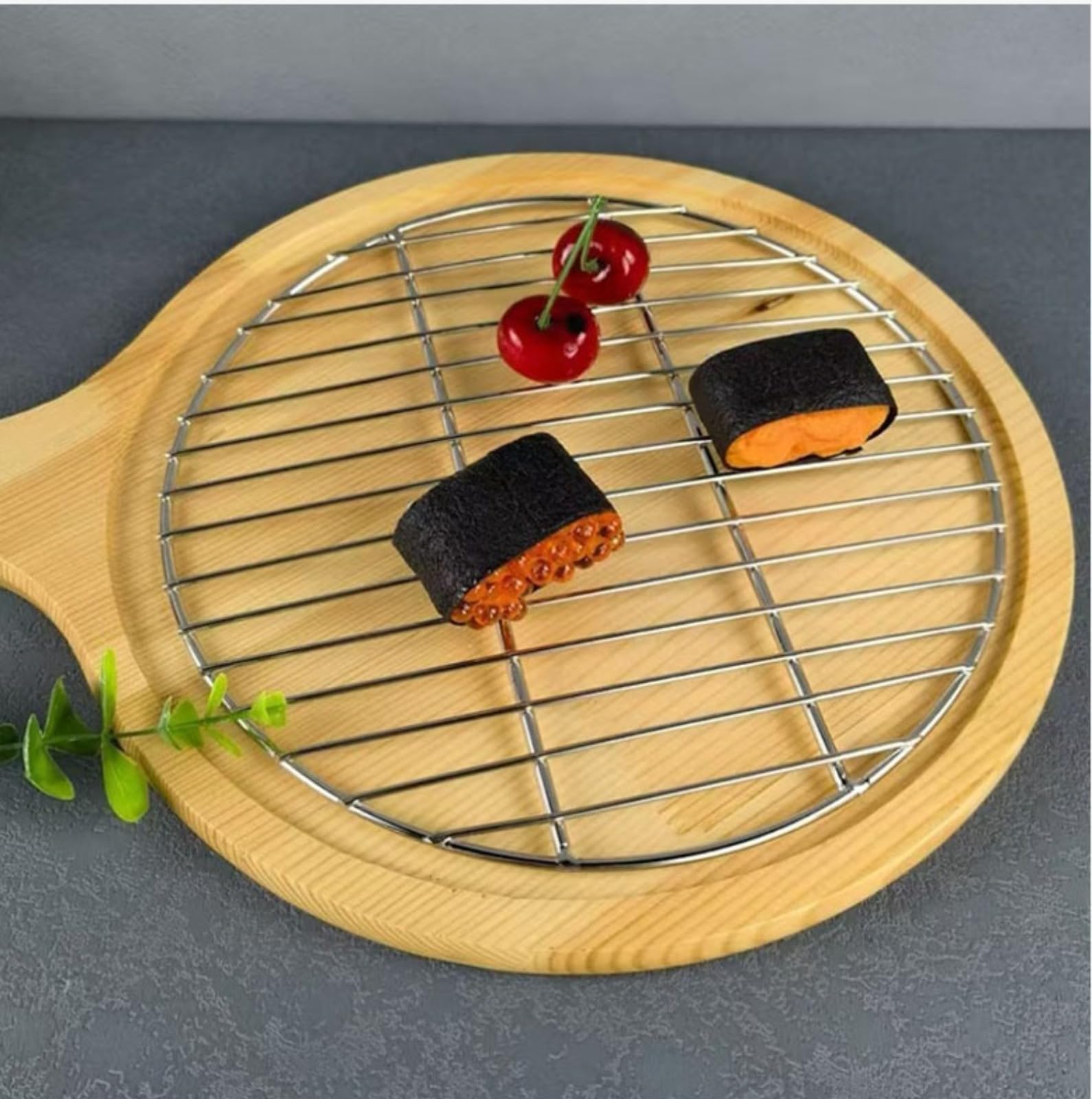 Griglia rotonda per barbecue, Grassetto in acciaio inox, Griglie per barbecue, Varie dimensioni, Grill barbecue, Graticola per barbecue, Griglia da forno per barbecue, picnic, cottura all'aperto