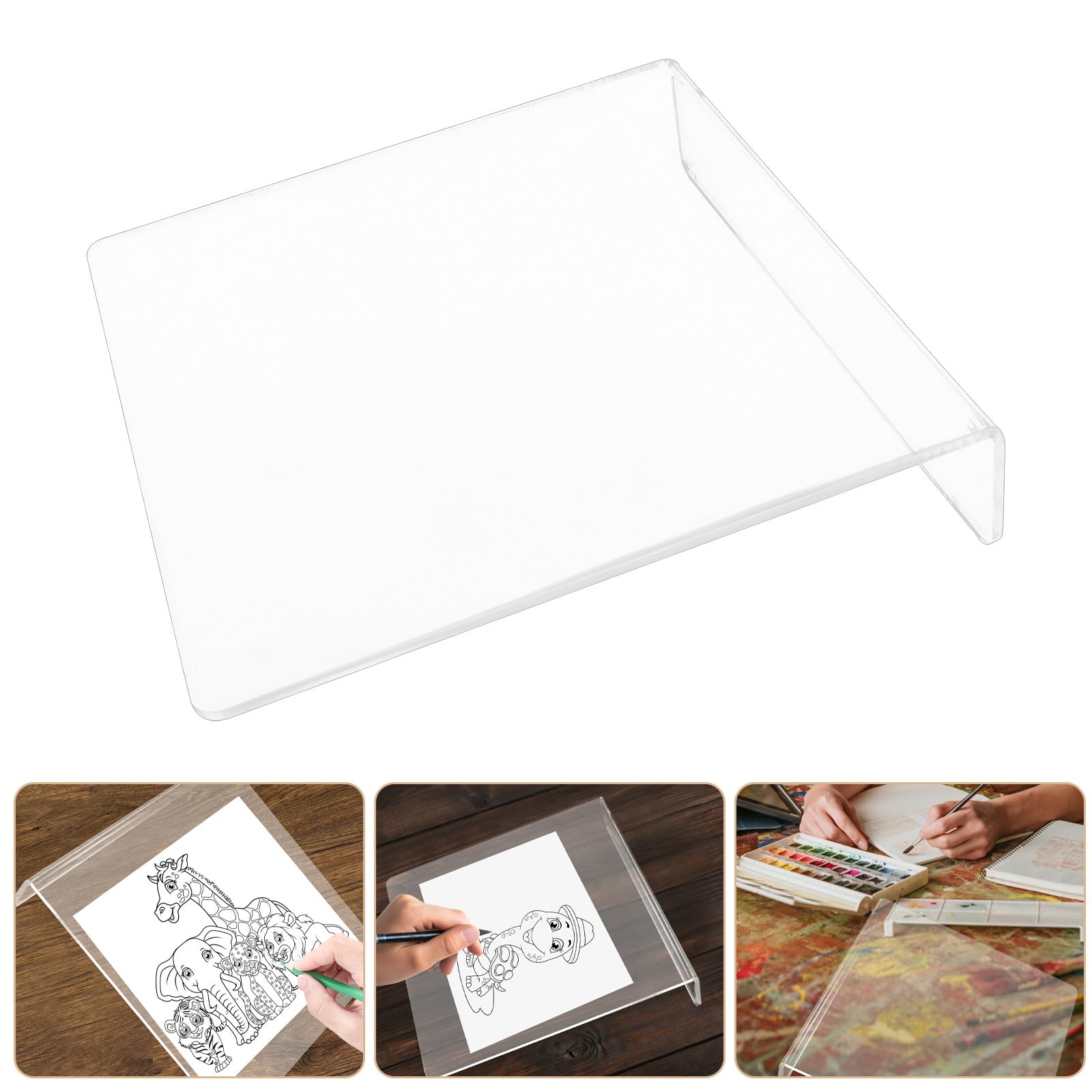 Tablero Inclinado Acrílico para Escritorio Soporte para Pintura y Dibujo, Fácil de Usar y Portátil para Niños y Fotos Artísticas
