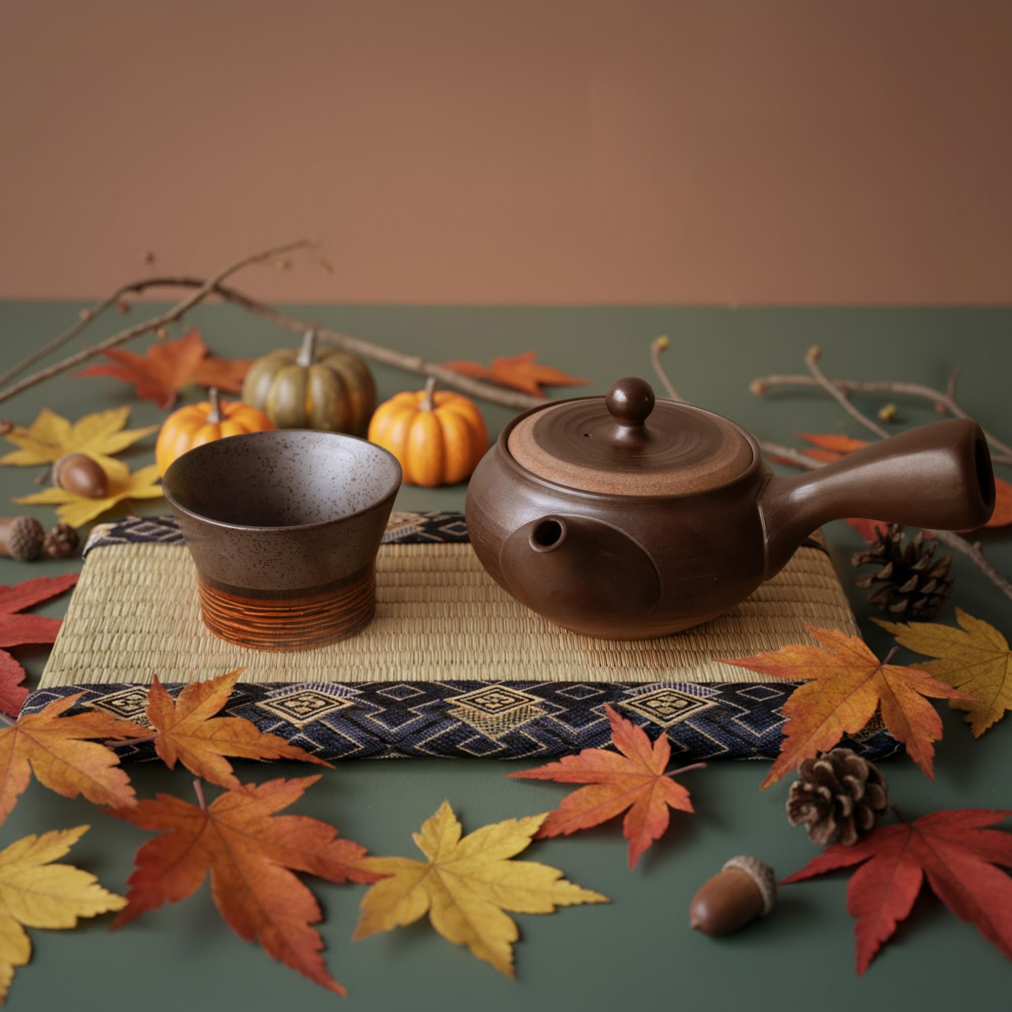 Asayu Japan Kyusu, Theiere Japonaise traditionnelle, Ceramique Nippone, Teapot Kurofuki, Artisanat ancien