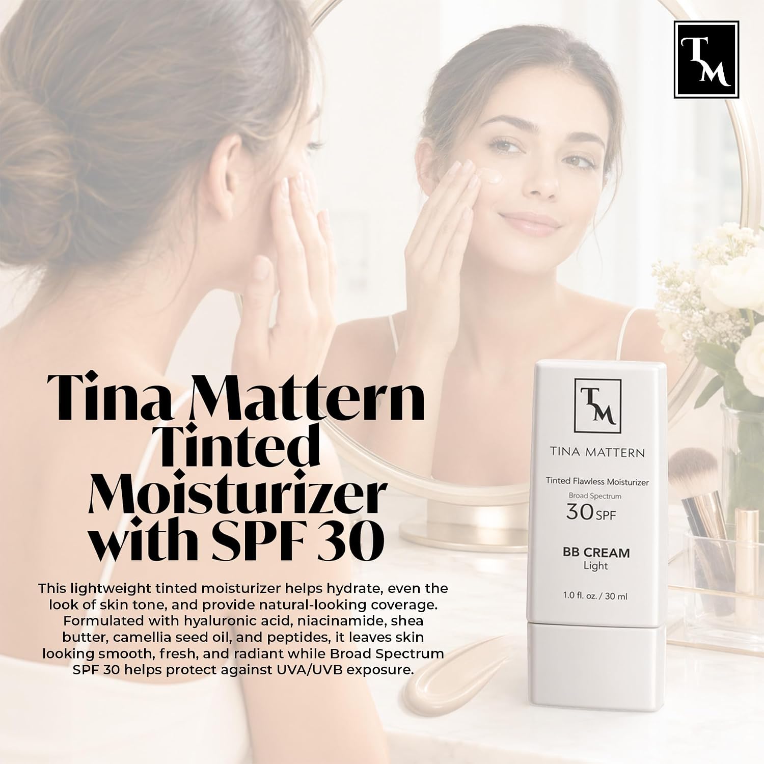Tinted Moisturizer with SPF 30 and Hyaluronic Acid - Light image 2