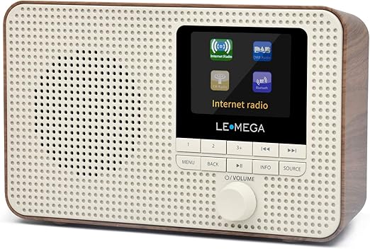 LEMEGA IR4S Radio Estéreo WiFi A Internet, Radio Digital FM, Spotify Connect