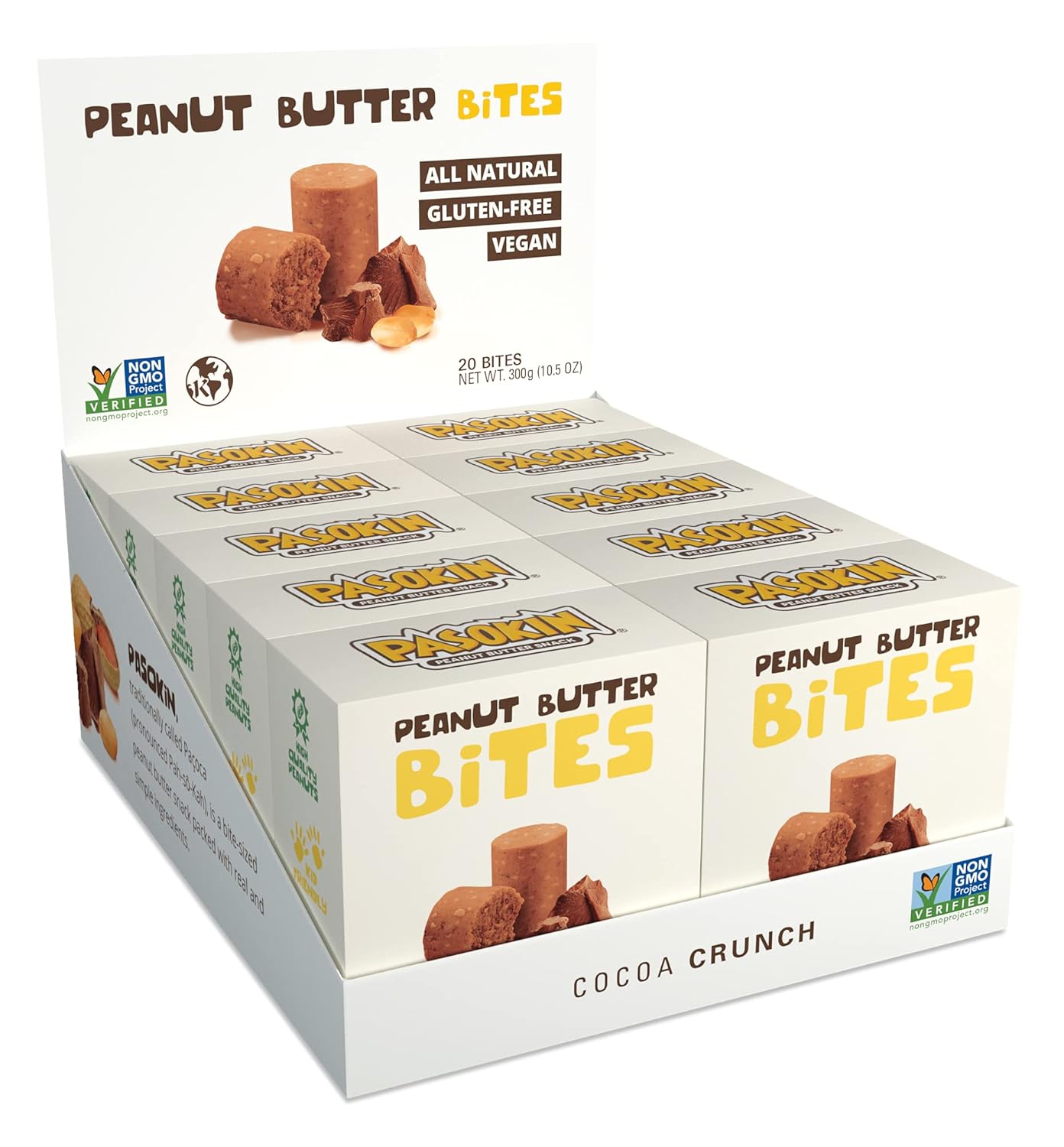 PASOKIN Cocoa Crunch Natural Peanut Butter Bites