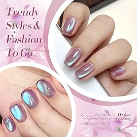 BORN PRETTY Cat Magnetic Eye Gel Nail Polish,Hyacinth Purple Jelly Glass Magnetic Gel Polish,Glitter Soak Off Nail Art Salon Manicure Home Gift 15ml