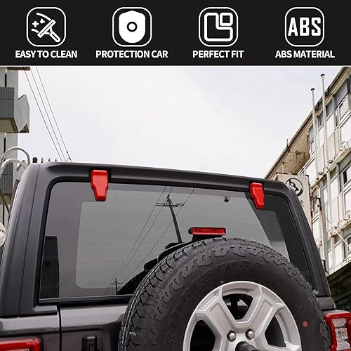 Vista 137 de Voodonala Cubierta de bisagra para puerta trasera derecha e izquierda para Jeep JL 2018-2025 Jeep Wrangler JL JLU Accesorios exteriores, negro