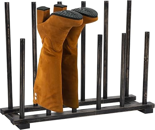 Estante para botas, capacidad para 6 pares, independiente, organizador de zapatos, entrada, vestíbulo, madera, marrón