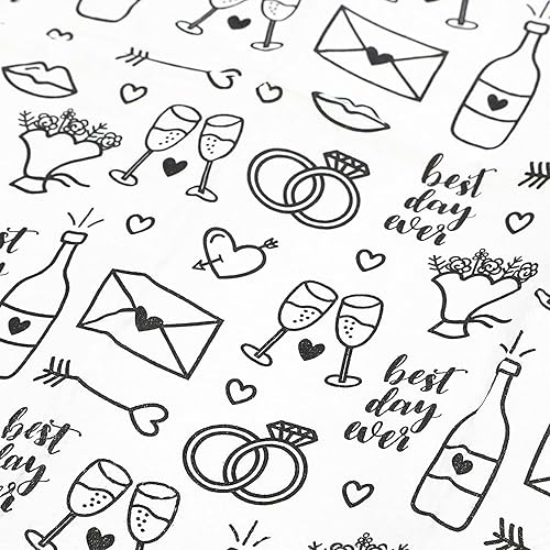 Miniatura 5 de Pañuelos faciales con temática de boda, paquete de 24 unidades, 3 capas, tamaño de viaje, recuerdos de fiesta, 240 unidades en total